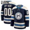 Barn Ishockey Columbus Blue Jackets tröja med eget tryck Fanatics Premium 2024-25 Navy Tredje